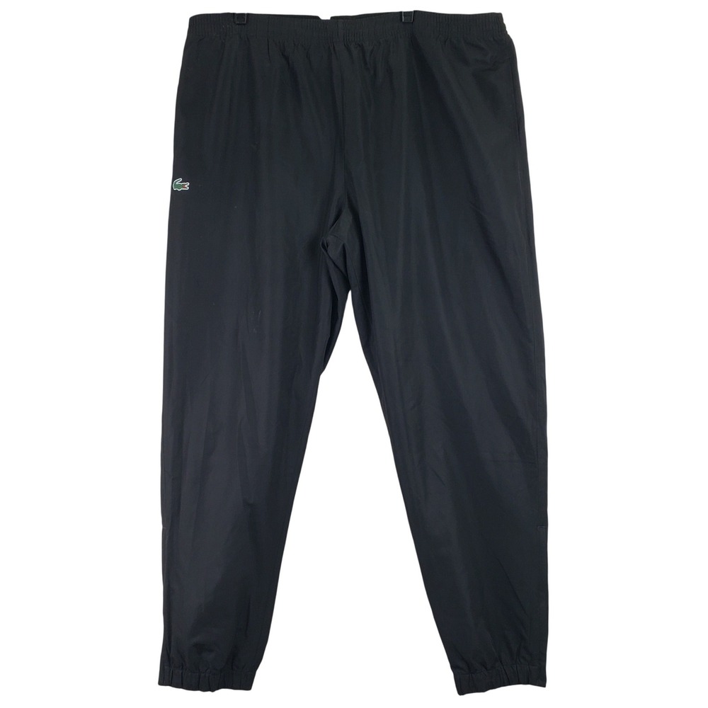 Lacoste Sport Track Pants Mens 3XL Black Relaxed Fit Zip Hem Athletic Tennis